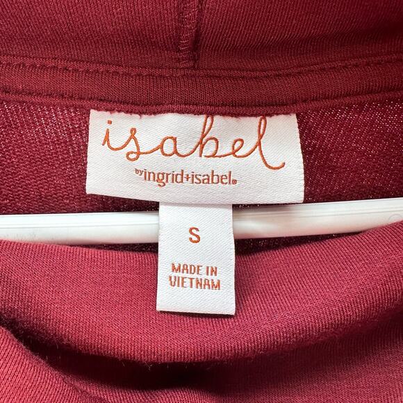 Isabel by Ingrid & Isabel Red Pullover Maternity Sweatshirt Womens S Cowl Neck - Picture 8 of 8